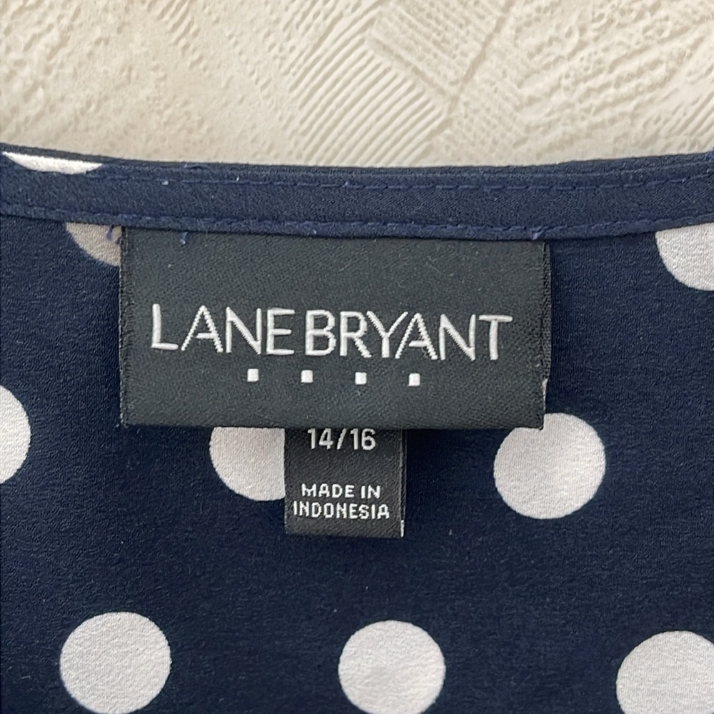 ❤️ LANE BRYANT Polka Dot Blouse Size 14/16 - Picture 4 of 4